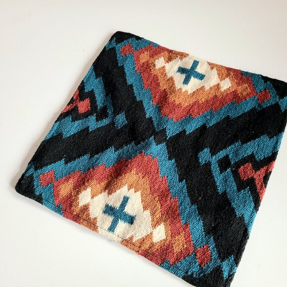 Wool blend Southwestern pillow cover. - Picture 1 of 8